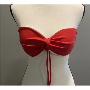 NEW W/O TAGS Red & White Swim Suit Top